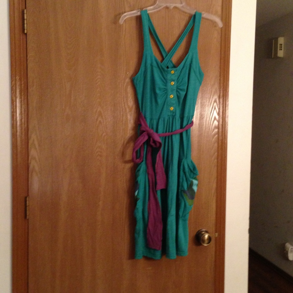 Scrapbook teal dress!